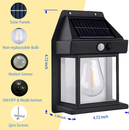 Solara™ | Atmosfärisk, trådlös och vattentät  - Solar Tungsten Vägglampa