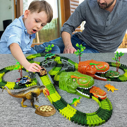 Racing Dinosaur Train Set™ | Fantasifullt tågset för oöverträffad underhållning | Innehåller en extra GRATIS Dino + tågvagn värd 149