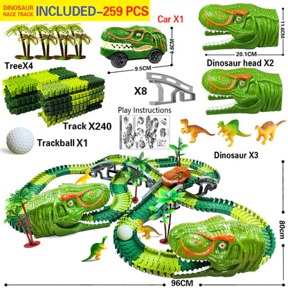 Racing Dinosaur Train Set™ | Fantasifullt tågset för oöverträffad underhållning | Innehåller en extra GRATIS Dino + tågvagn värd 149