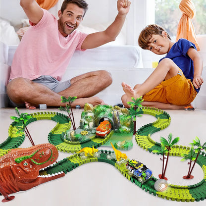 Racing Dinosaur Train Set™ | Fantasifullt tågset för oöverträffad underhållning | Innehåller en extra GRATIS Dino + tågvagn värd 149