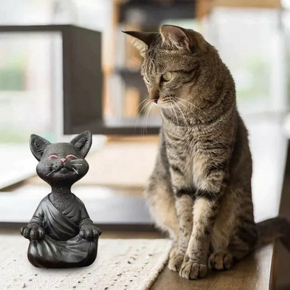 Mischievous Buddha Cat Statue™ | Koppla av och meditera med denna kattfigur