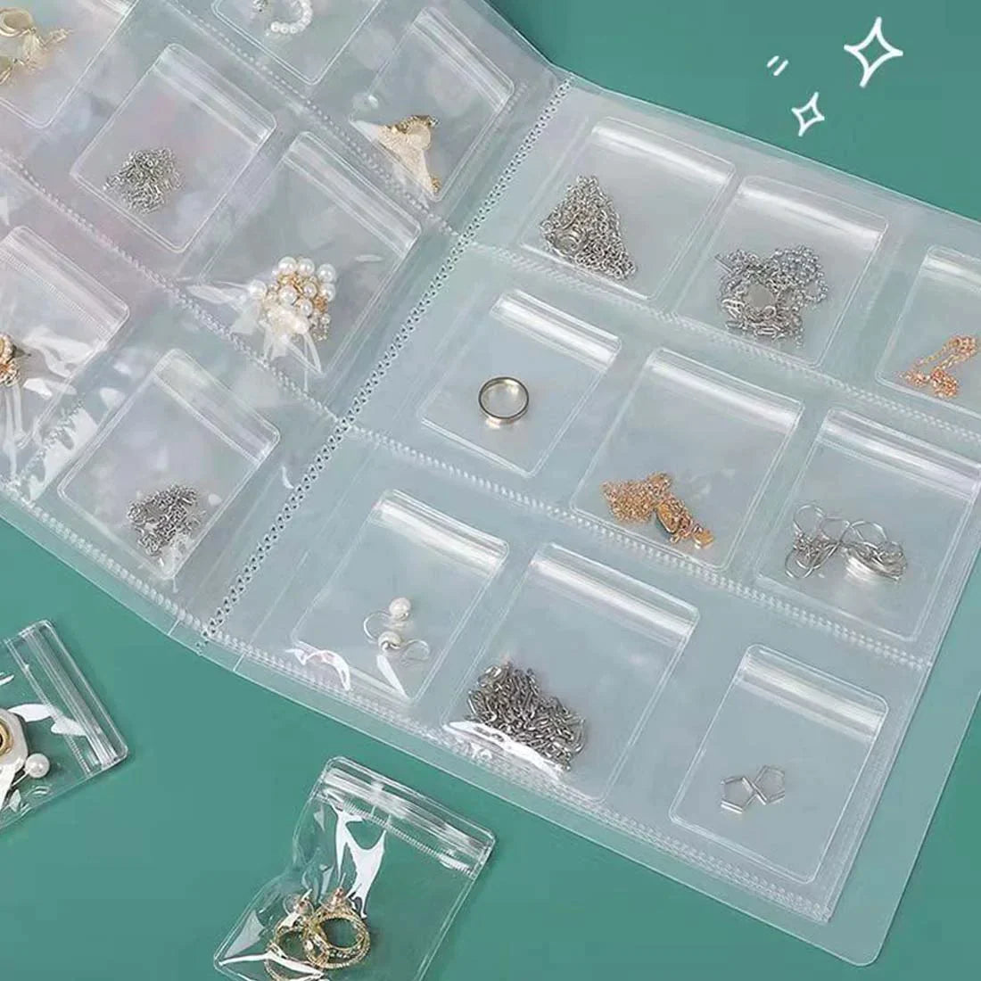 Transparent Jewelry Organizer™ | 50 extra påsar med dragkedja