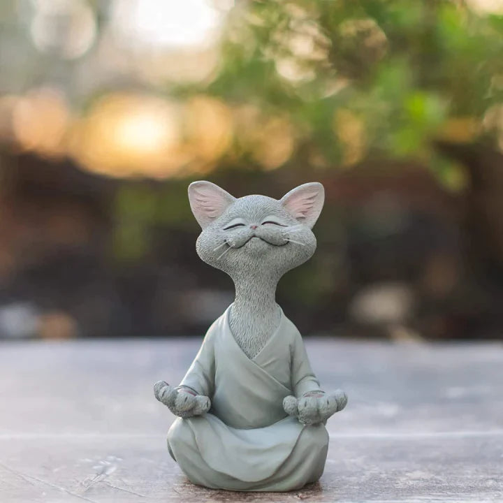 Mischievous Buddha Cat Statue™ | Koppla av och meditera med denna kattfigur