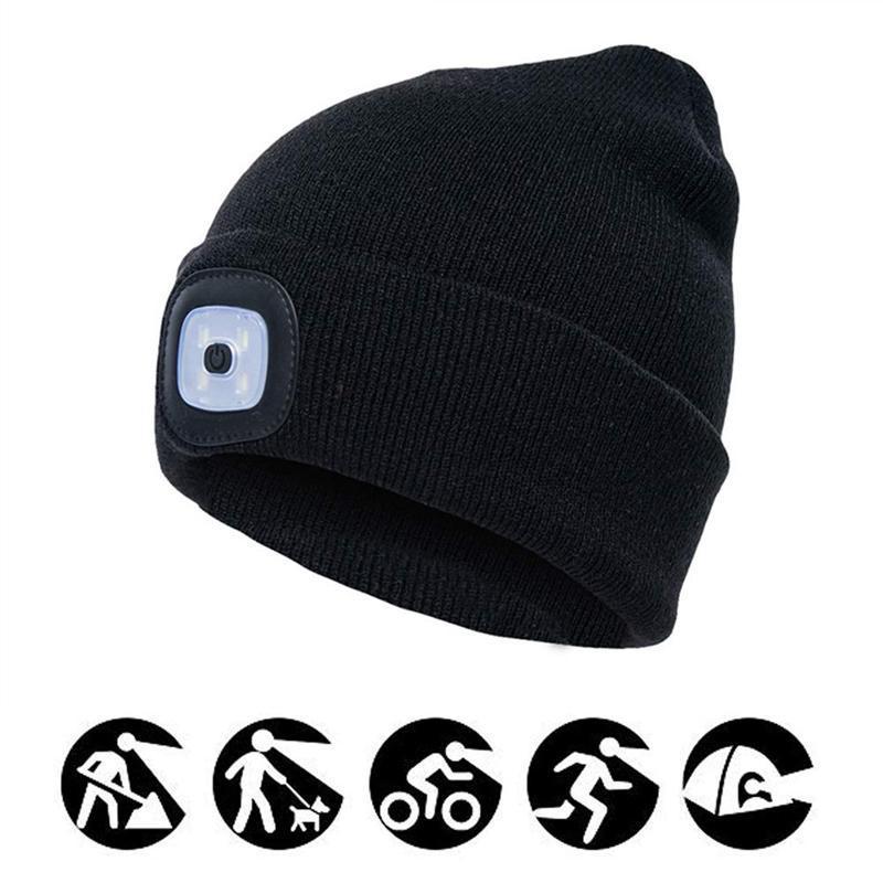 Lumina Beanie™ | Moderiktiga stickade mössor med LED-lampor