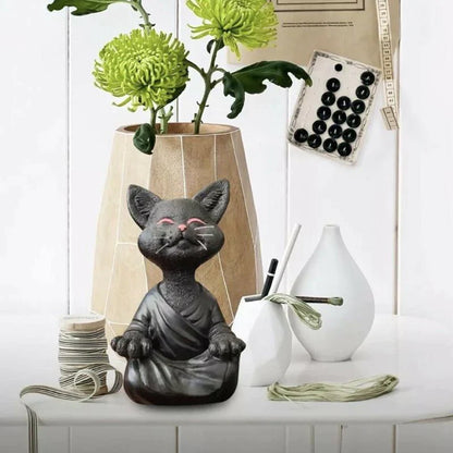 Mischievous Buddha Cat Statue™ | Koppla av och meditera med denna kattfigur