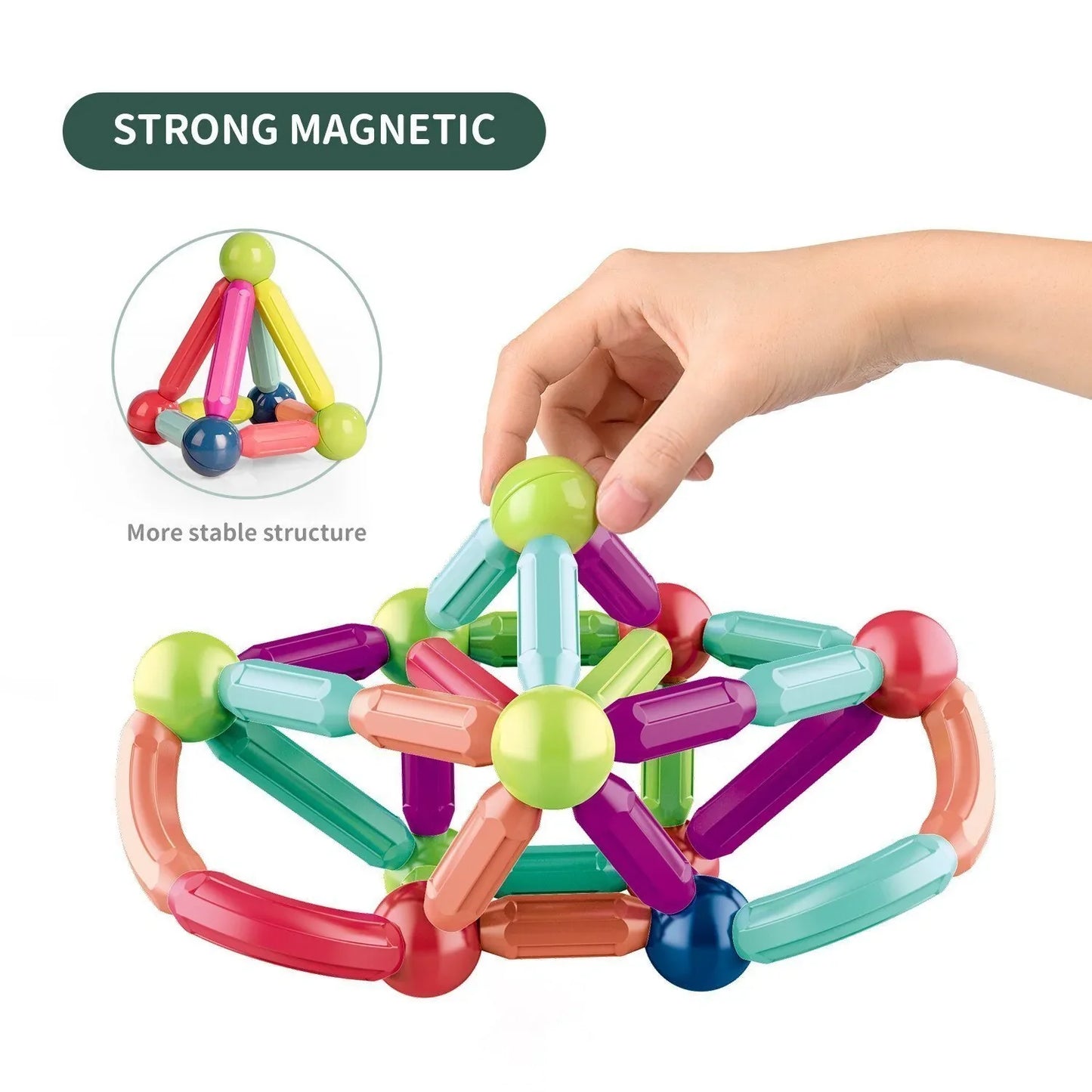 Magnetic Building Blocks™ |  Pedagogiska magnetleksaker för barn | Inklusive GRATIS förvaringslåda för 149