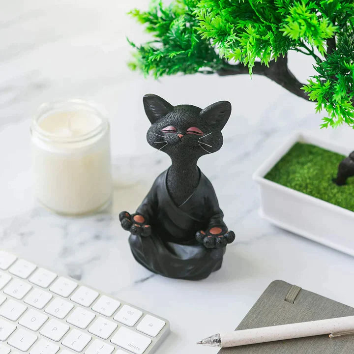 Mischievous Buddha Cat Statue™ | Koppla av och meditera med denna kattfigur