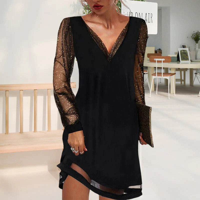 Sexy Lace Dress™ | Klassisk aftonklänning med V-ringning för kvinnor