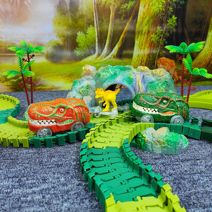 Racing Dinosaur Train Set™ | Fantasifullt tågset för oöverträffad underhållning | Innehåller en extra GRATIS Dino + tågvagn värd 149