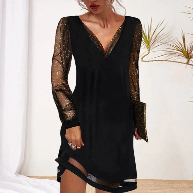 Sexy Lace Dress™ | Klassisk aftonklänning med V-ringning för kvinnor