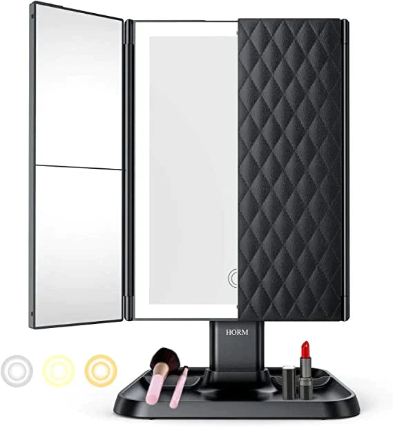 Vanity Mirror™ | Tredubbla sminkspeglar med trefärgad LED-belysning