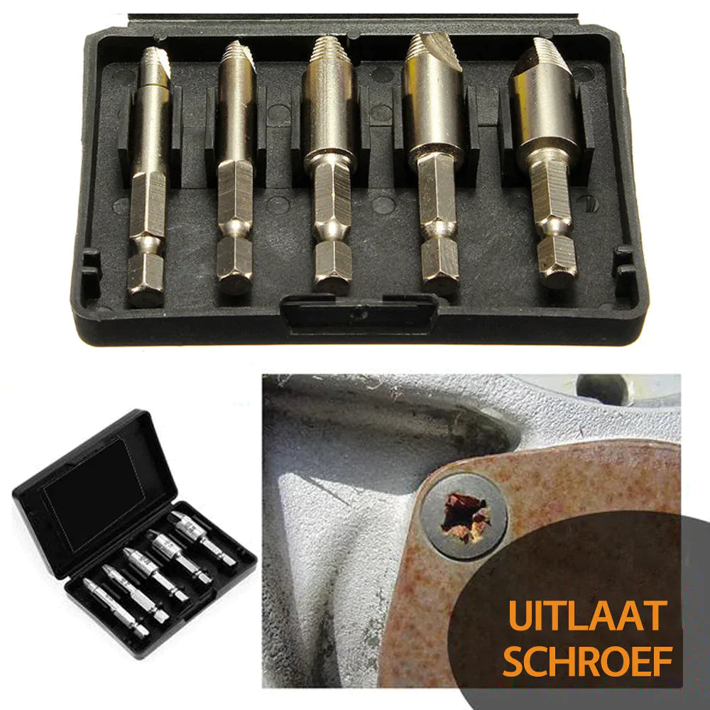 Durable Screw Extractor™ | Superhändig skruvdragarsats (5 st.)