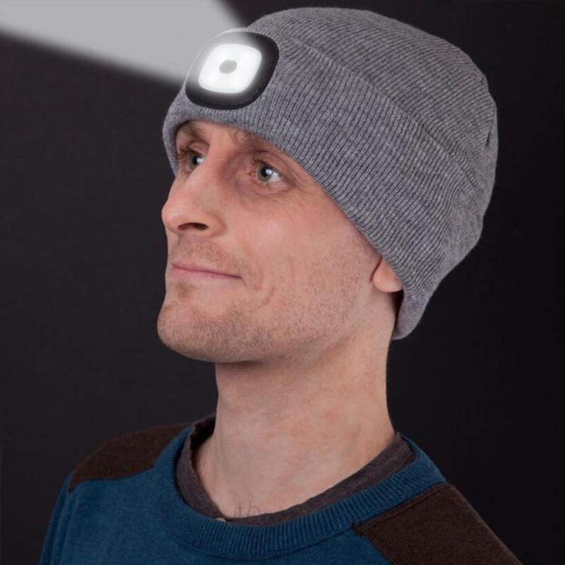 Lumina Beanie™ | Moderiktiga stickade mössor med LED-lampor