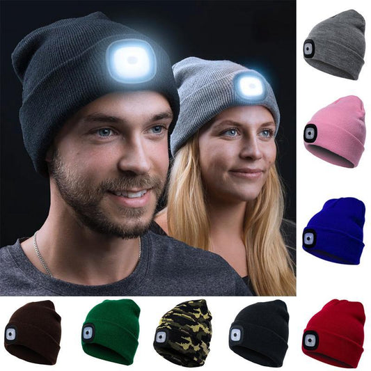 Lumina Beanie™ | Moderiktiga stickade mössor med LED-lampor