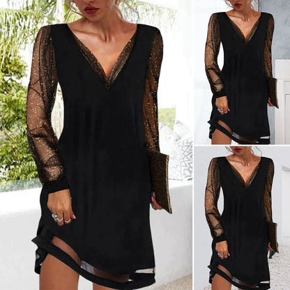 Sexy Lace Dress™ | Klassisk aftonklänning med V-ringning för kvinnor