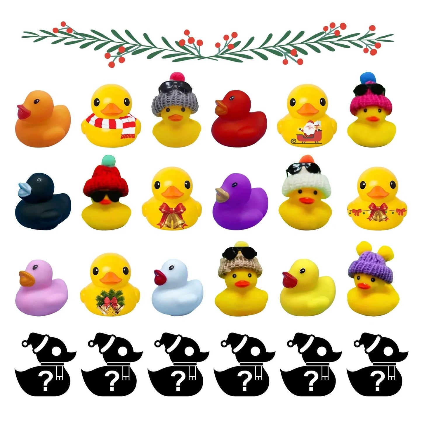 Christmas Rubber Ducks™ |  En ny överraskning varje dag med adventskalendern full av glada badkar