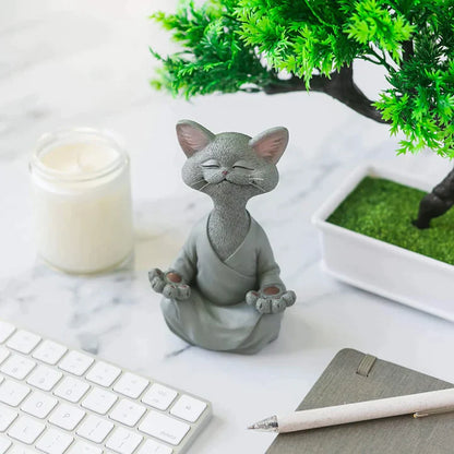 Mischievous Buddha Cat Statue™ | Koppla av och meditera med denna kattfigur