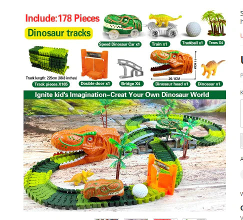 Racing Dinosaur Train Set™ | Fantasifullt tågset för oöverträffad underhållning | Innehåller en extra GRATIS Dino + tågvagn värd 149